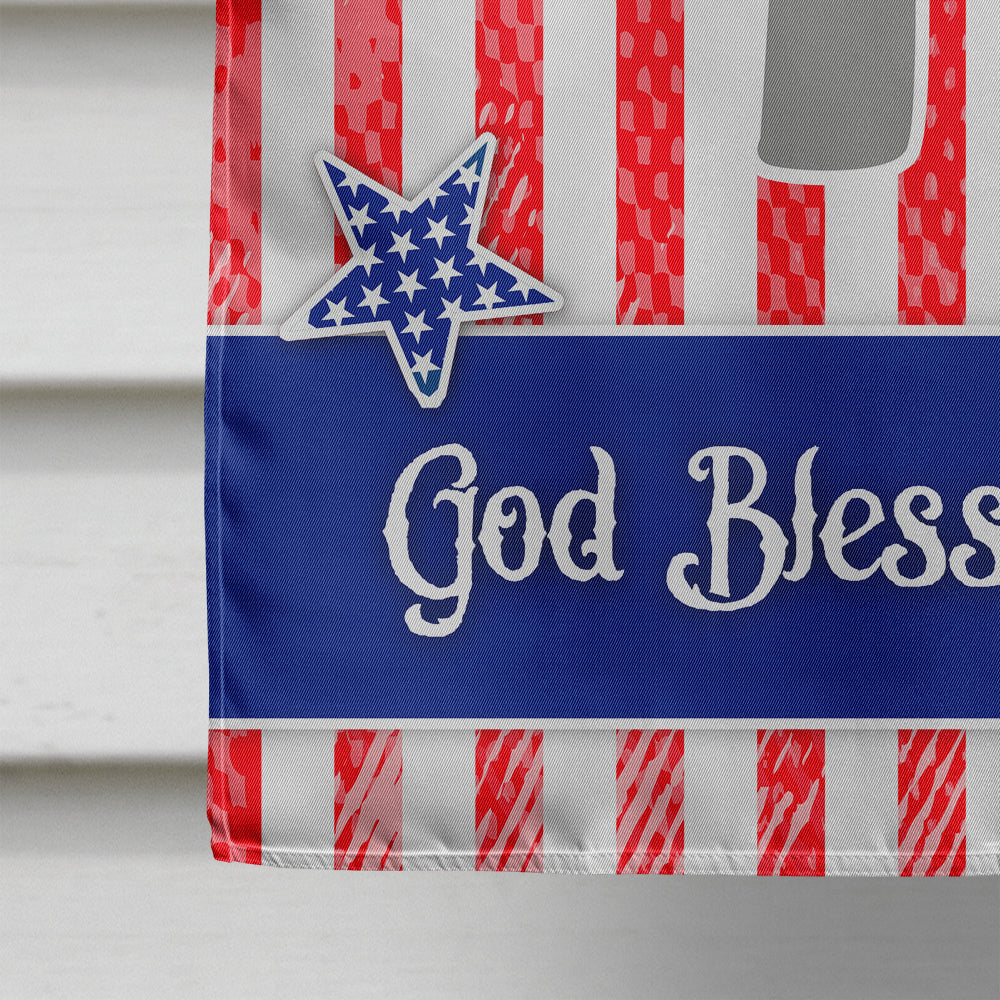 USA Patriotic Kerry Blue Terrier House Flag 28x40 Porch Sleeve Pole Decorative Outside Yard Banner Artwork Wall Hanging, Polyester