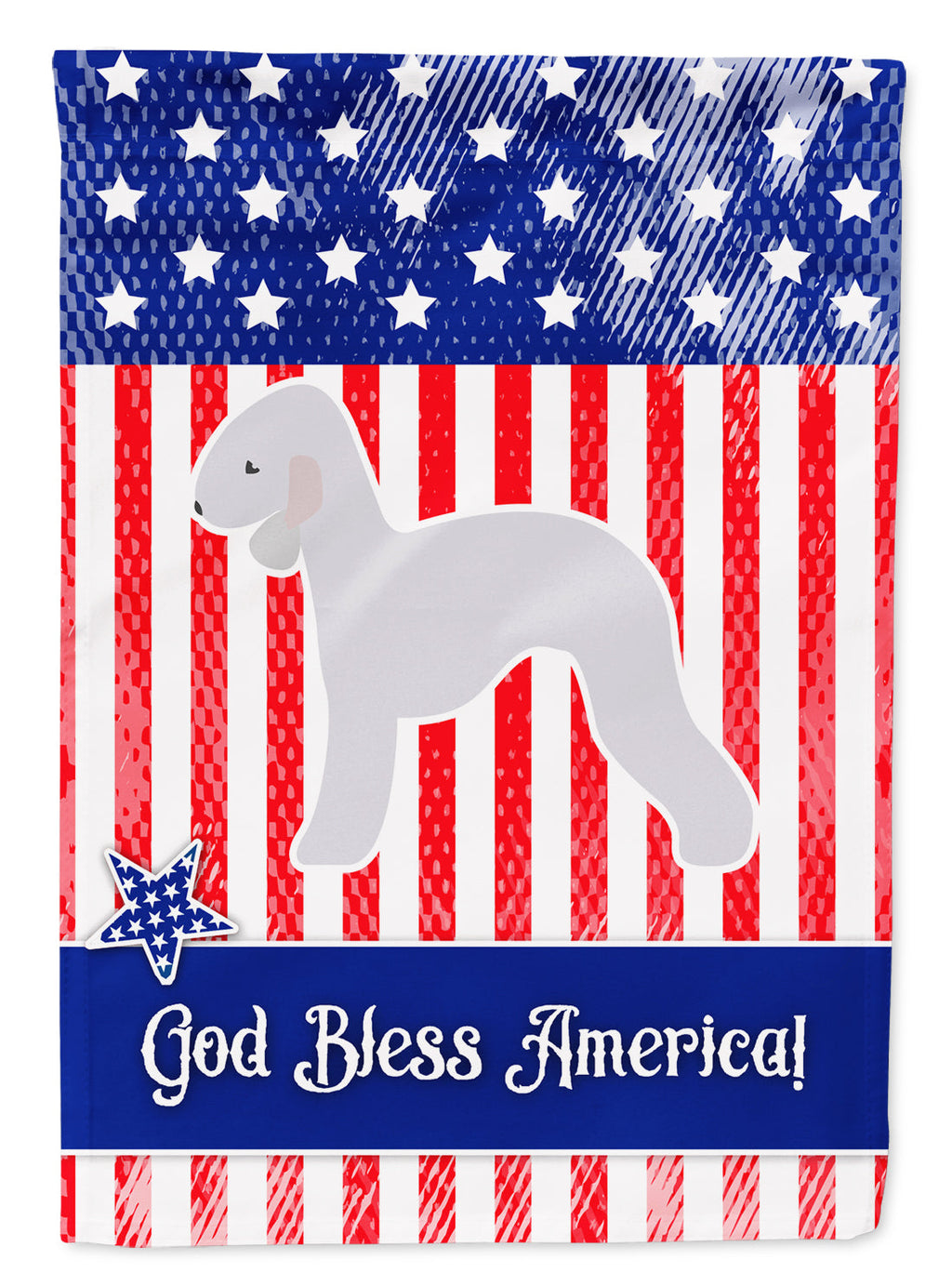 USA Patriotic Bedlington Terrier Garden Flag Mailbox Decorative Yard Banner Outside Patio Artwork for Flower Beds, Garden Size, Multicolor