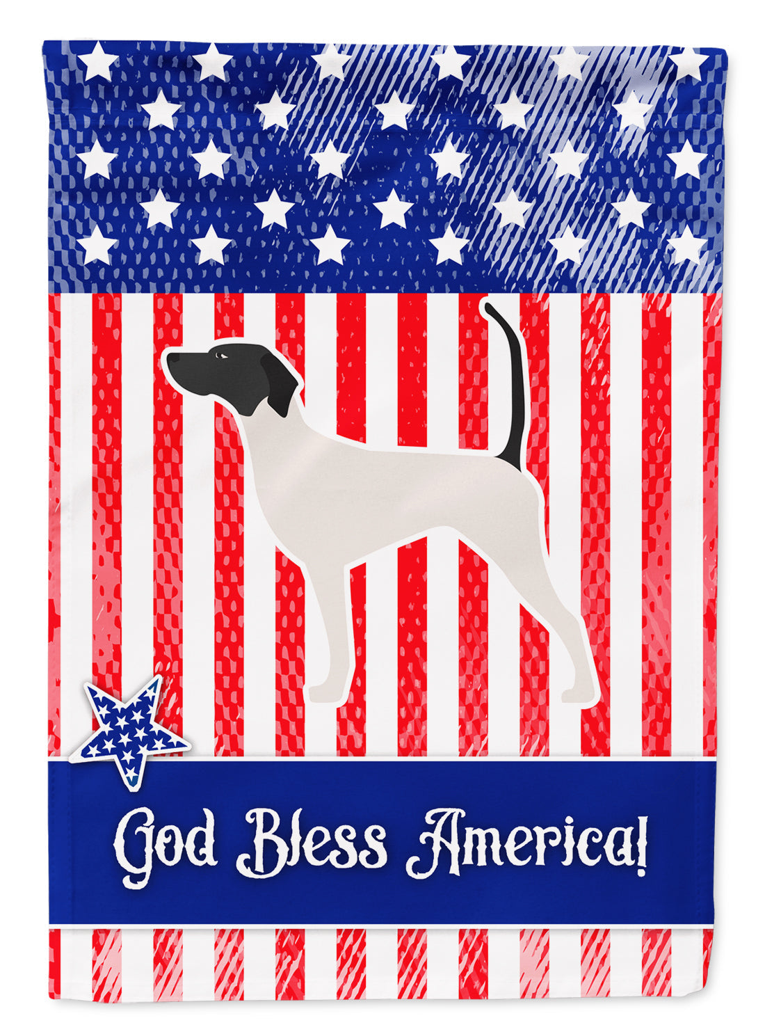 USA Patriotic English Pointer Garden Flag Mailbox Decorative Yard Banner Outside Patio Artwork for Flower Beds, Garden Size, Multicolor