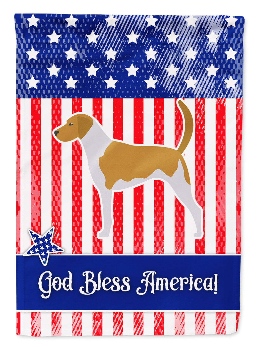 USA Patriotic American Foxhound Garden Flag Mailbox Decorative Yard Banner Outside Patio Artwork for Flower Beds, Garden Size, Multicolor