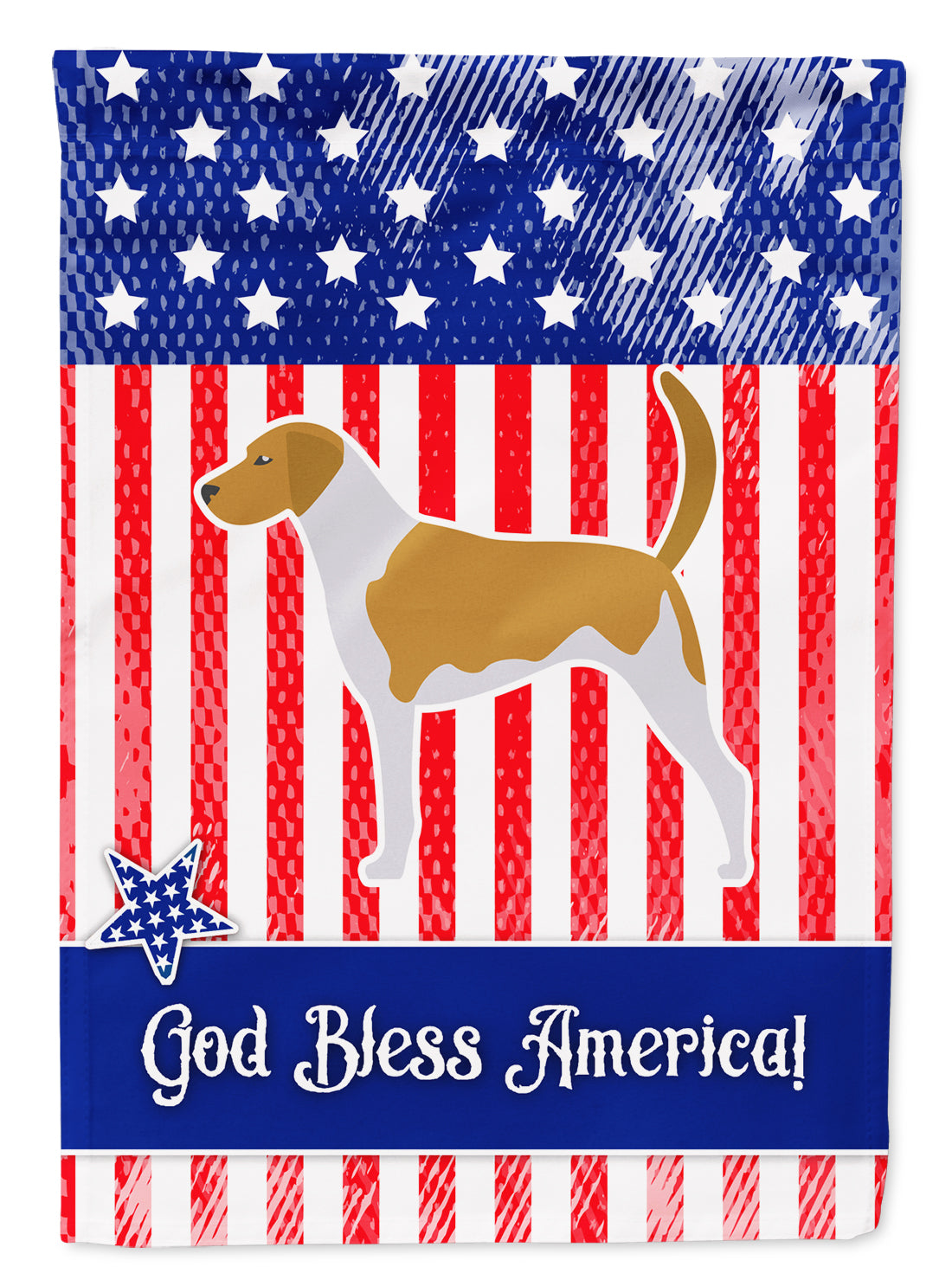 USA Patriotic American Foxhound Garden Flag Mailbox Decorative Yard Banner Outside Patio Artwork for Flower Beds, Garden Size, Multicolor