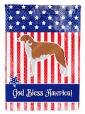 USA Patriotic Borzoi Russian Greyhound Garden Flag Mailbox Decorative Yard Banner Outside Patio Artwork for Flower Beds, Garden Size, Multicolor