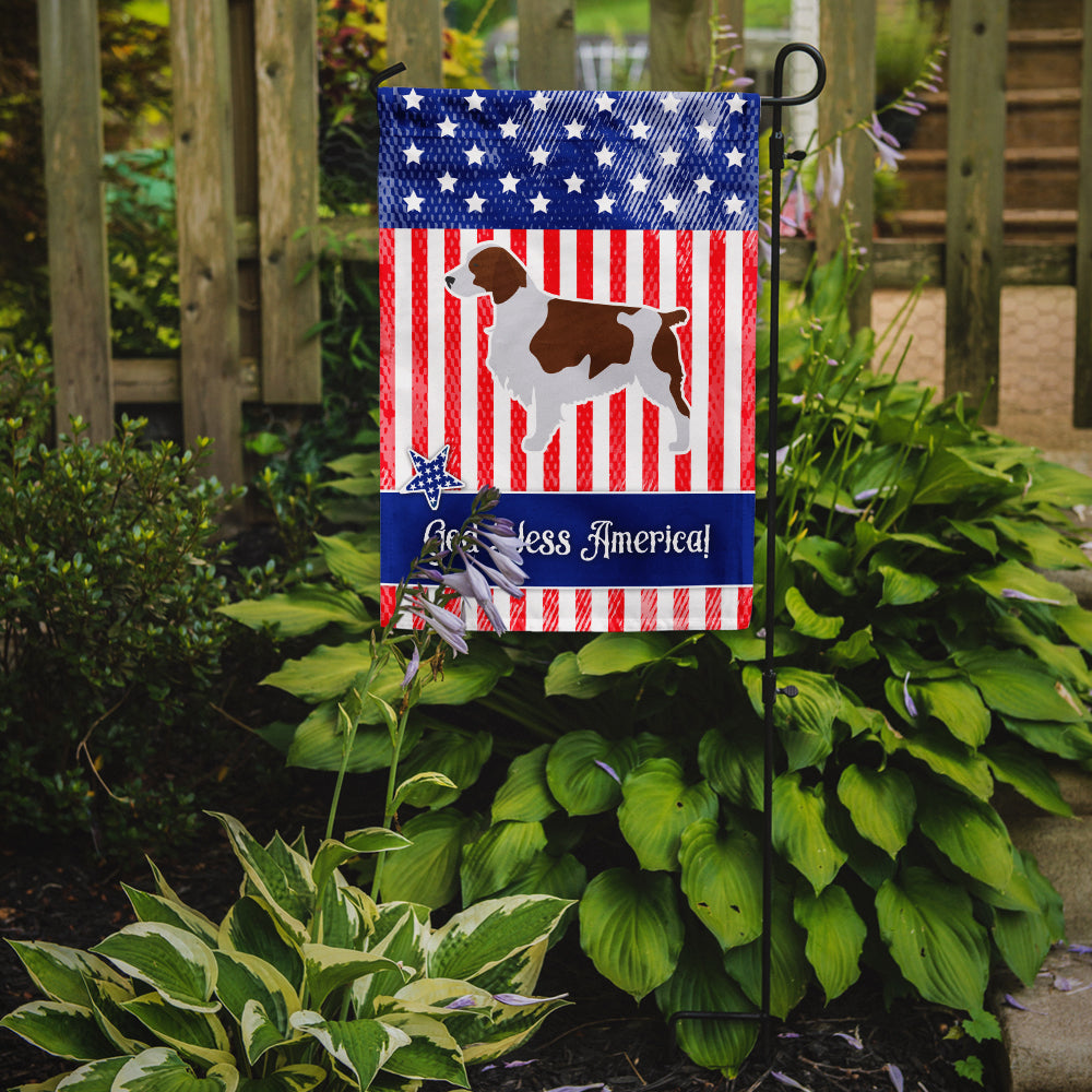 USA Patriotic Welsh Springer Spaniel Garden Flag Mailbox Decorative Yard Banner Outside Patio Artwork for Flower Beds, Garden Size, Multicolor
