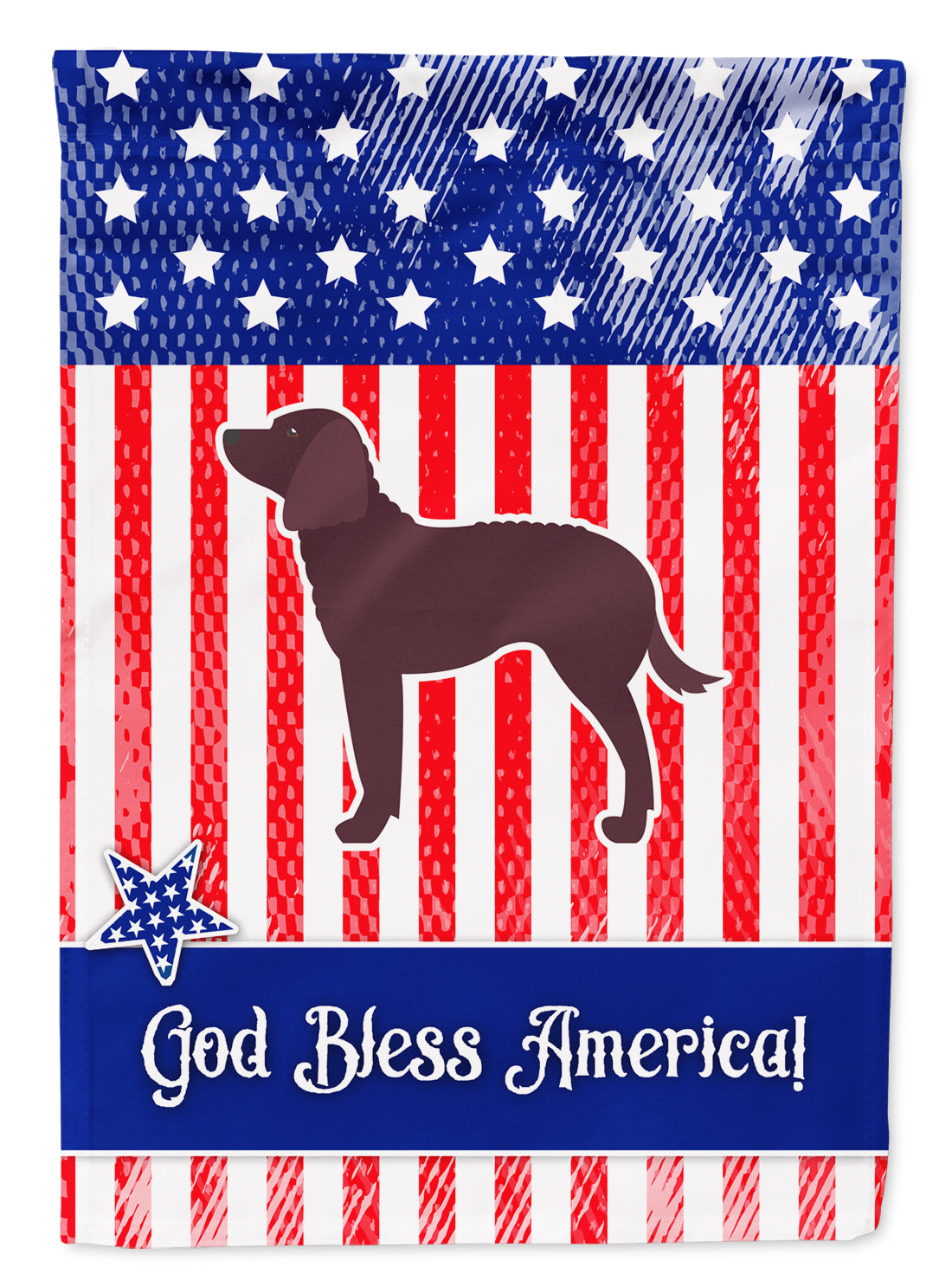 USA Patriotic American Water Spaniel Garden Flag Mailbox Decorative Yard Banner Outside Patio Artwork for Flower Beds, Garden Size, Multicolor