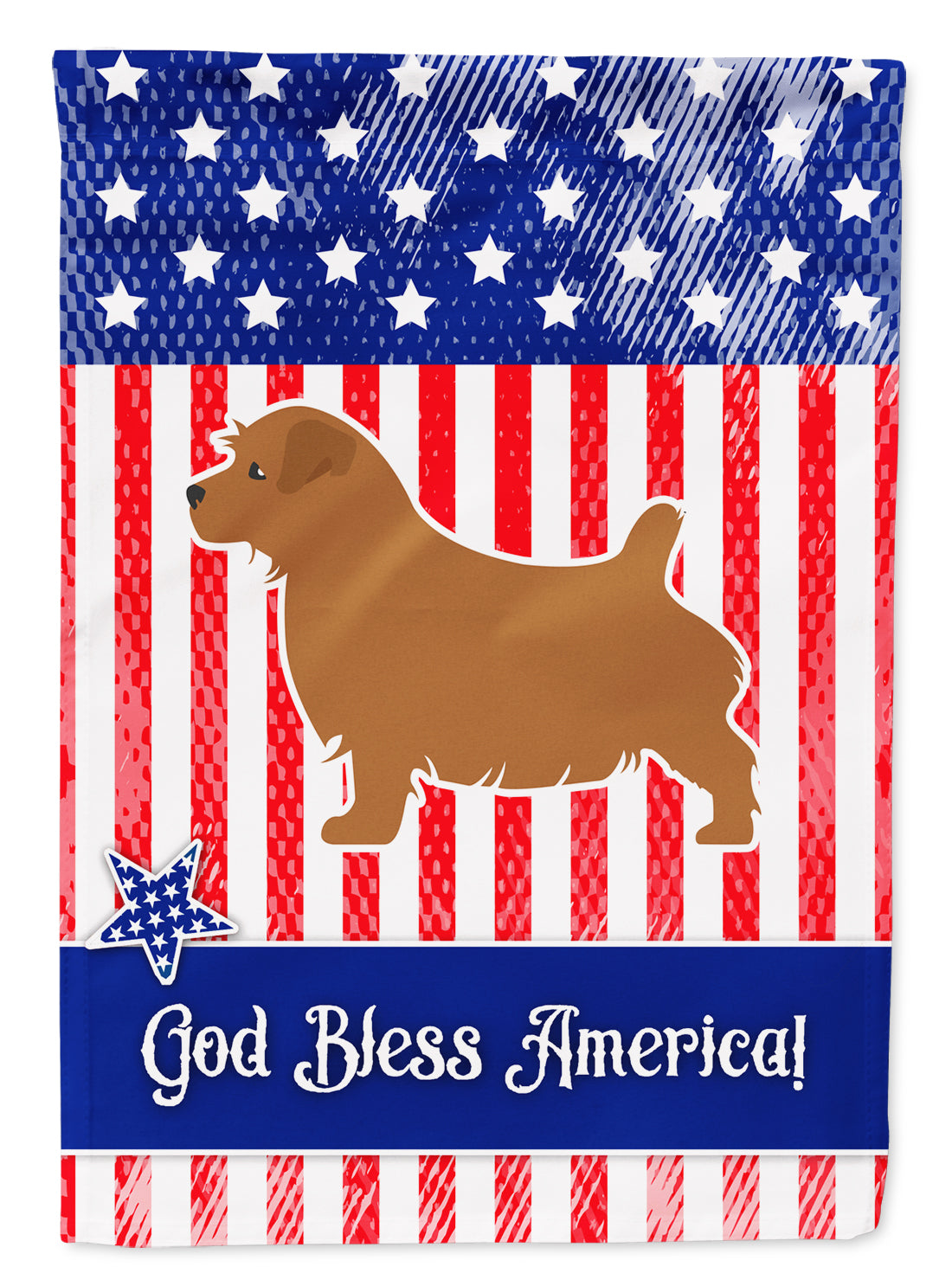 USA Patriotic Norfolk Terrier Garden Flag Mailbox Decorative Yard Banner Outside Patio Artwork for Flower Beds, Garden Size, Multicolor