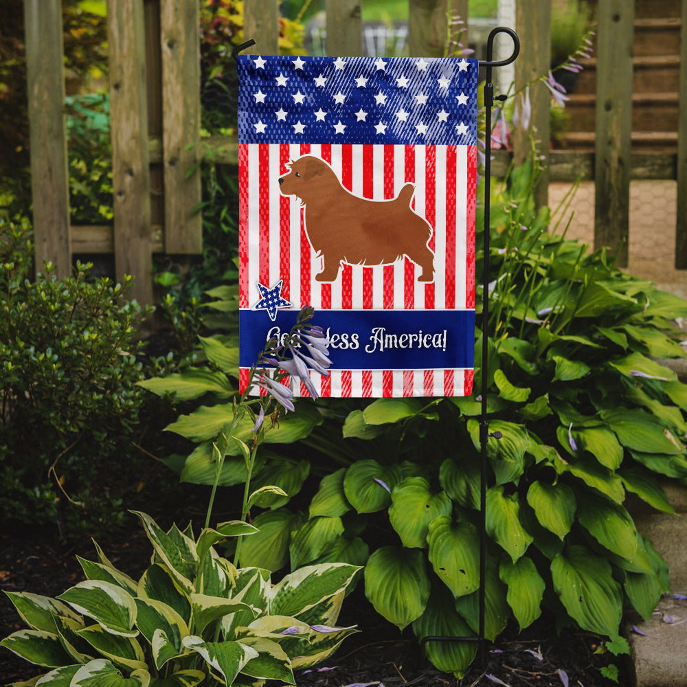 USA Patriotic Norfolk Terrier Garden Flag Mailbox Decorative Yard Banner Outside Patio Artwork for Flower Beds, Garden Size, Multicolor
