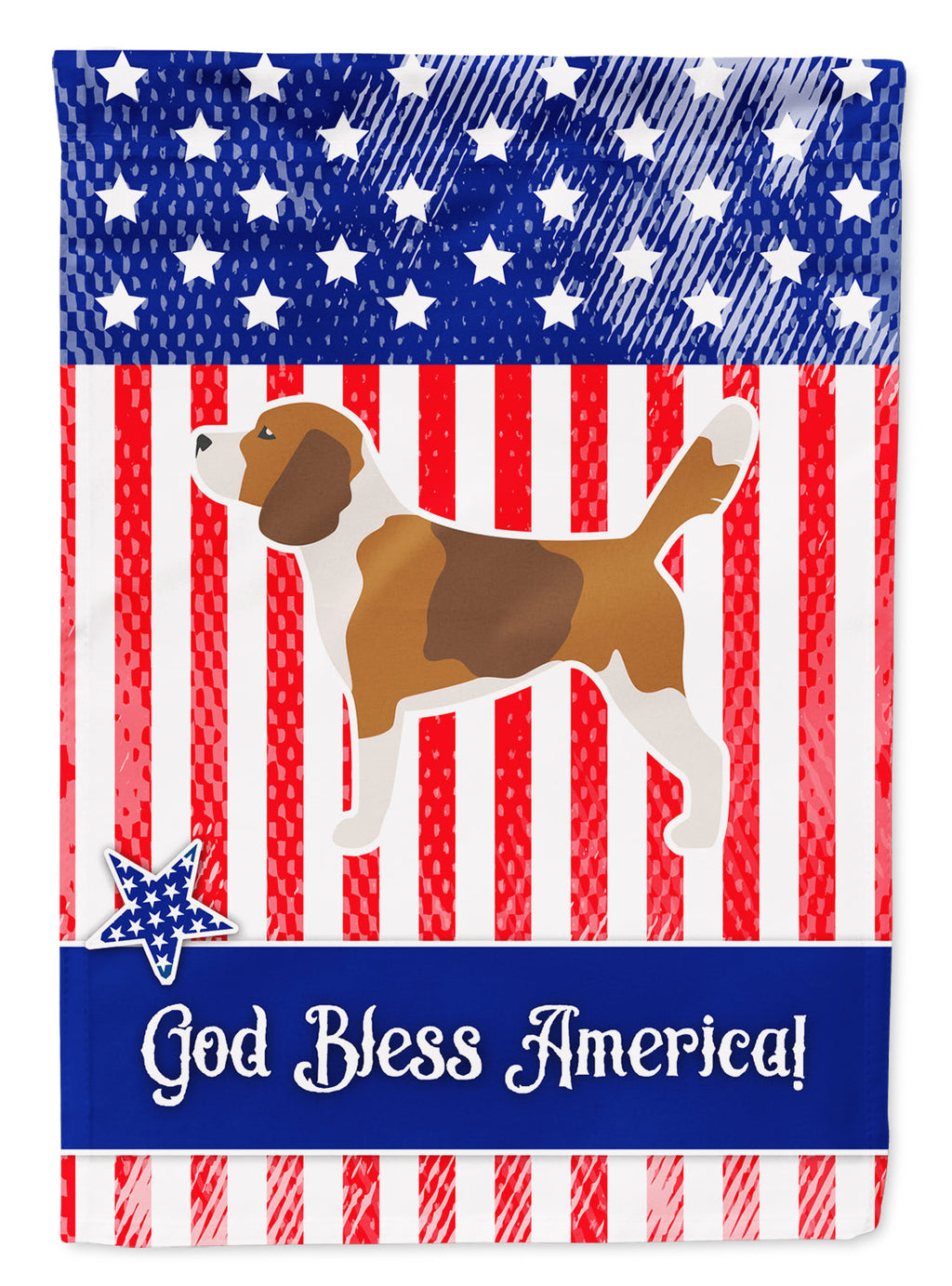 USA Patriotic Beagle Garden Flag Mailbox Decorative Yard Banner Outside Patio Artwork for Flower Beds, Garden Size, Multicolor