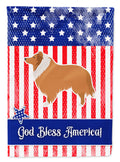 USA Patriotic Collie Garden Flag Mailbox Decorative Yard Banner Outside Patio Artwork for Flower Beds, Garden Size, Multicolor