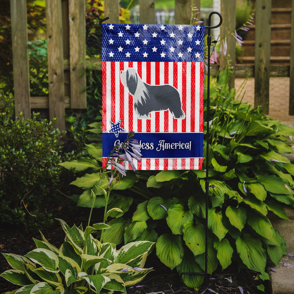 USA Patriotic Bearded Collie Garden Flag Mailbox Decorative Yard Banner Outside Patio Artwork for Flower Beds, Garden Size, Multicolor