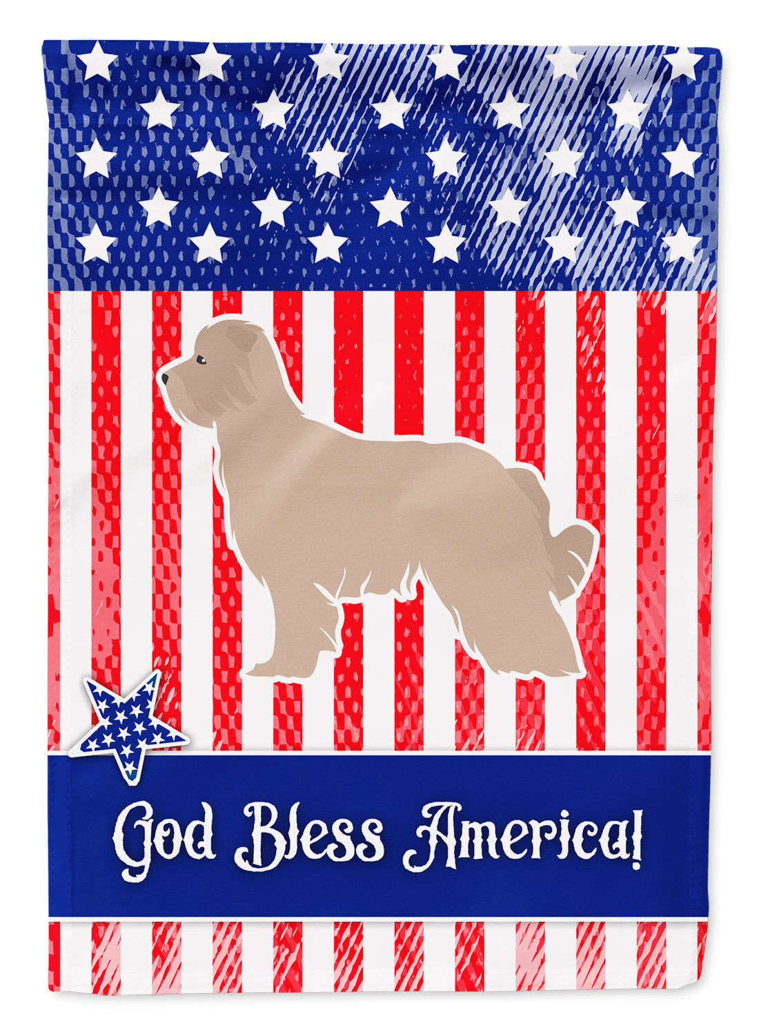 USA Patriotic Pyrenean Shepherd Garden Flag Mailbox Decorative Yard Banner Outside Patio Artwork for Flower Beds, Garden Size, Multicolor