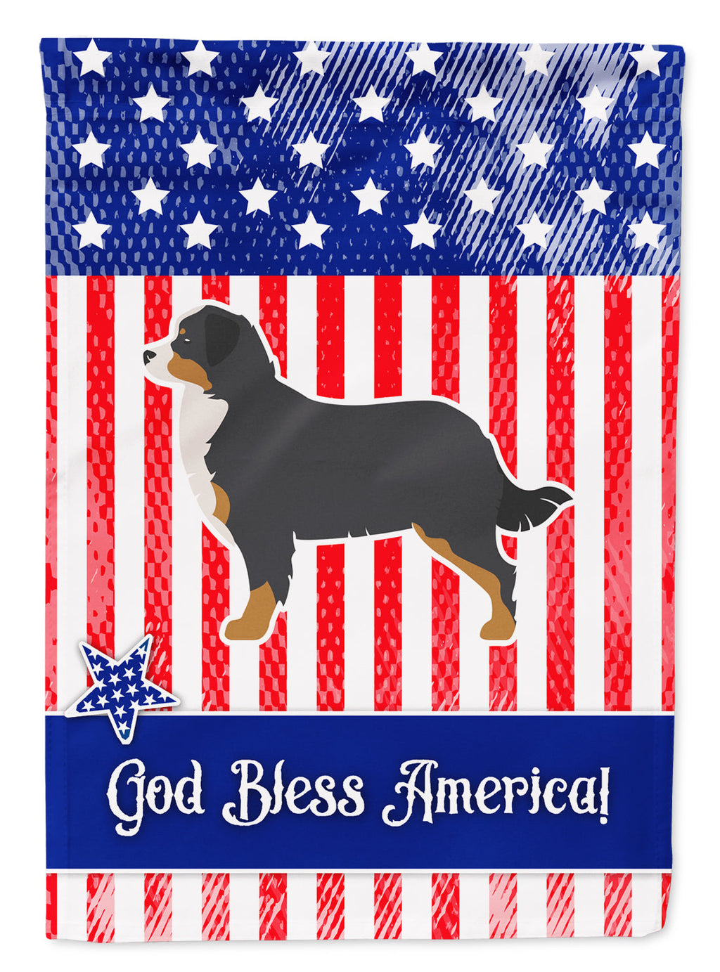 USA Patriotic Bernese Mountain Dog Garden Flag Mailbox Decorative Yard Banner Outside Patio Artwork for Flower Beds, Garden Size, Multicolor