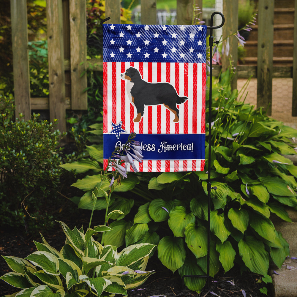USA Patriotic Bernese Mountain Dog Garden Flag Mailbox Decorative Yard Banner Outside Patio Artwork for Flower Beds, Garden Size, Multicolor