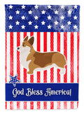 USA Patriotic Corgi Garden Flag Mailbox Decorative Yard Banner Outside Patio Artwork for Flower Beds, Garden Size, Multicolor
