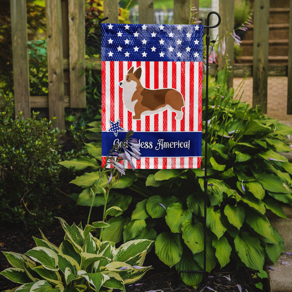 USA Patriotic Corgi Garden Flag Mailbox Decorative Yard Banner Outside Patio Artwork for Flower Beds, Garden Size, Multicolor