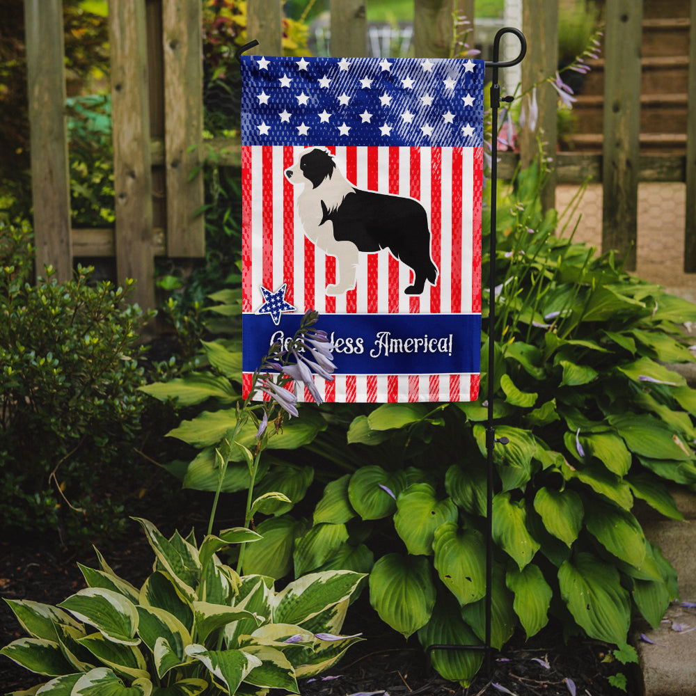 USA Patriotic Black Border Collie Garden Flag Mailbox Decorative Yard Banner Outside Patio Artwork for Flower Beds, Garden Size, Multicolor