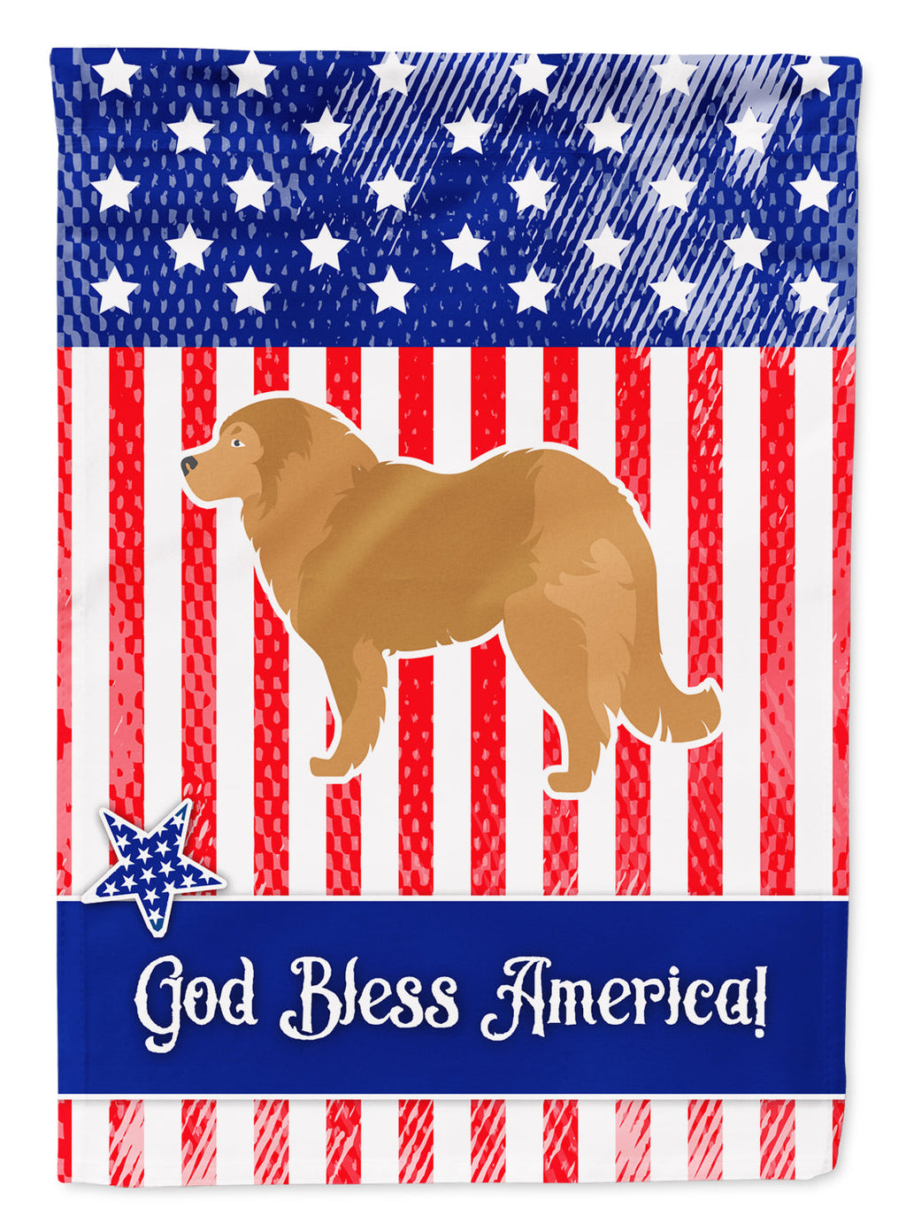 USA Patriotic Caucasian Shepherd Dog Garden Flag Mailbox Decorative Yard Banner Outside Patio Artwork for Flower Beds, Garden Size, Multicolor