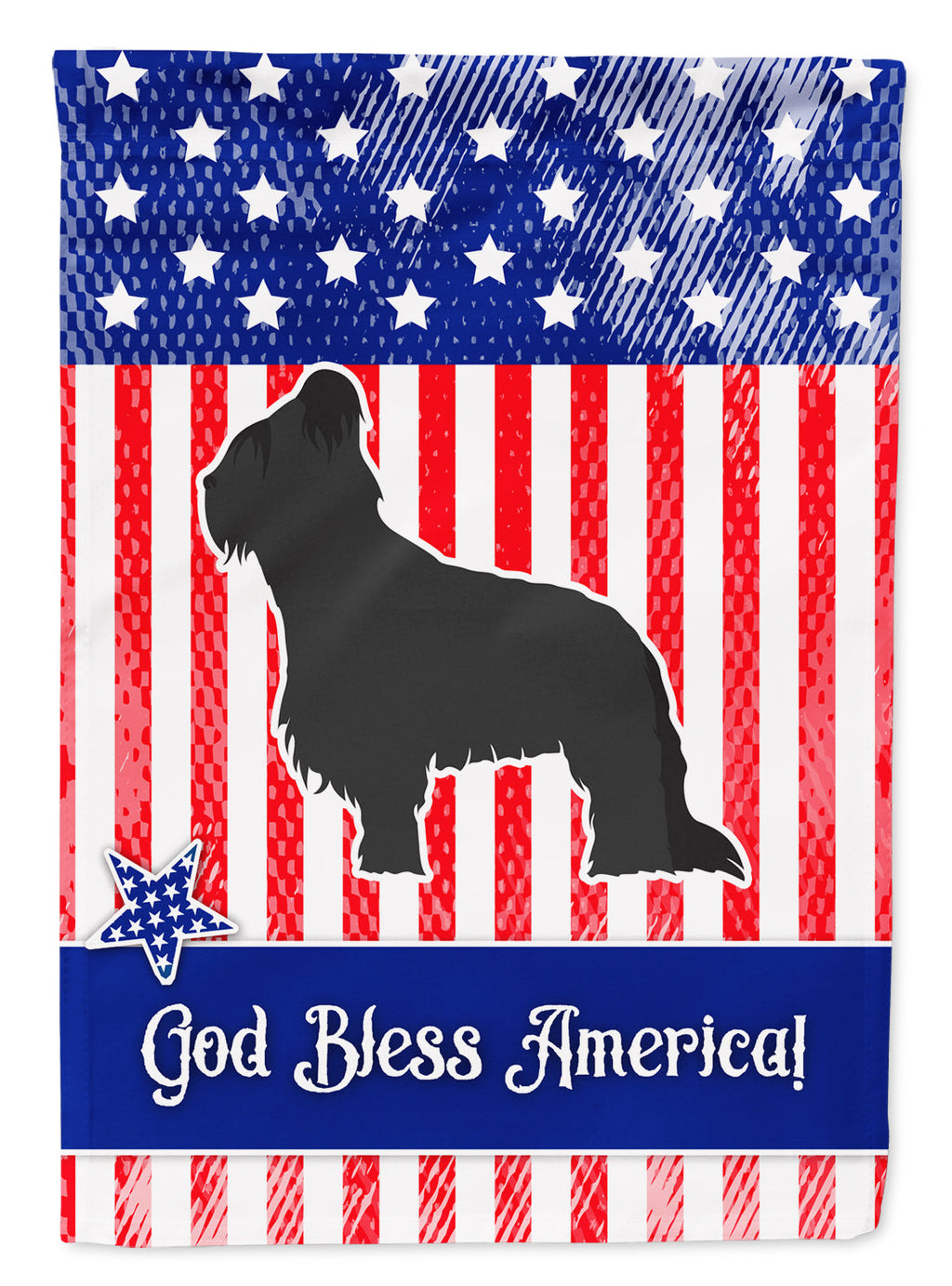 USA Patriotic Briard Garden Flag Mailbox Decorative Yard Banner Outside Patio Artwork for Flower Beds, Garden Size, Multicolor