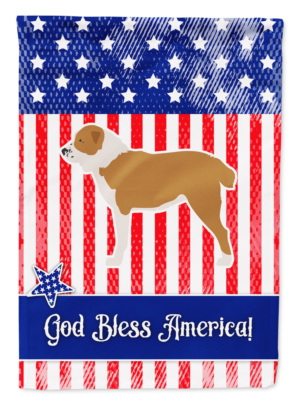 USA Patriotic Central Asian Shepherd Dog Garden Flag Mailbox Decorative Yard Banner Outside Patio Artwork for Flower Beds, Garden Size, Multicolor