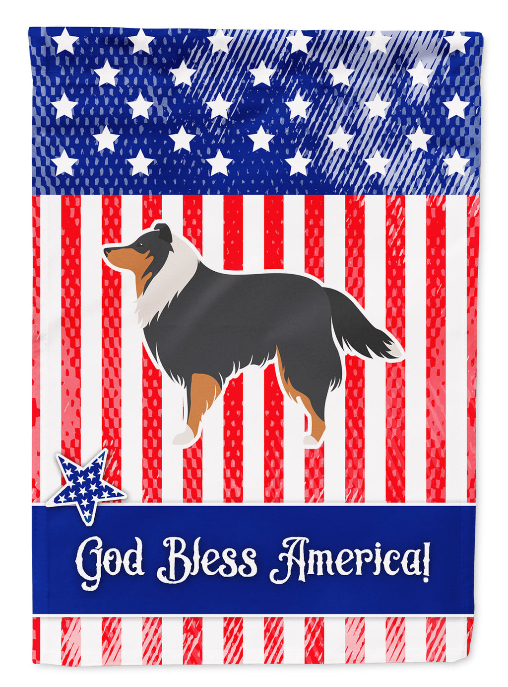 USA Patriotic Sheltie/Shetland Sheepdog Garden Flag Mailbox Decorative Yard Banner Outside Patio Artwork for Flower Beds, Garden Size, Multicolor