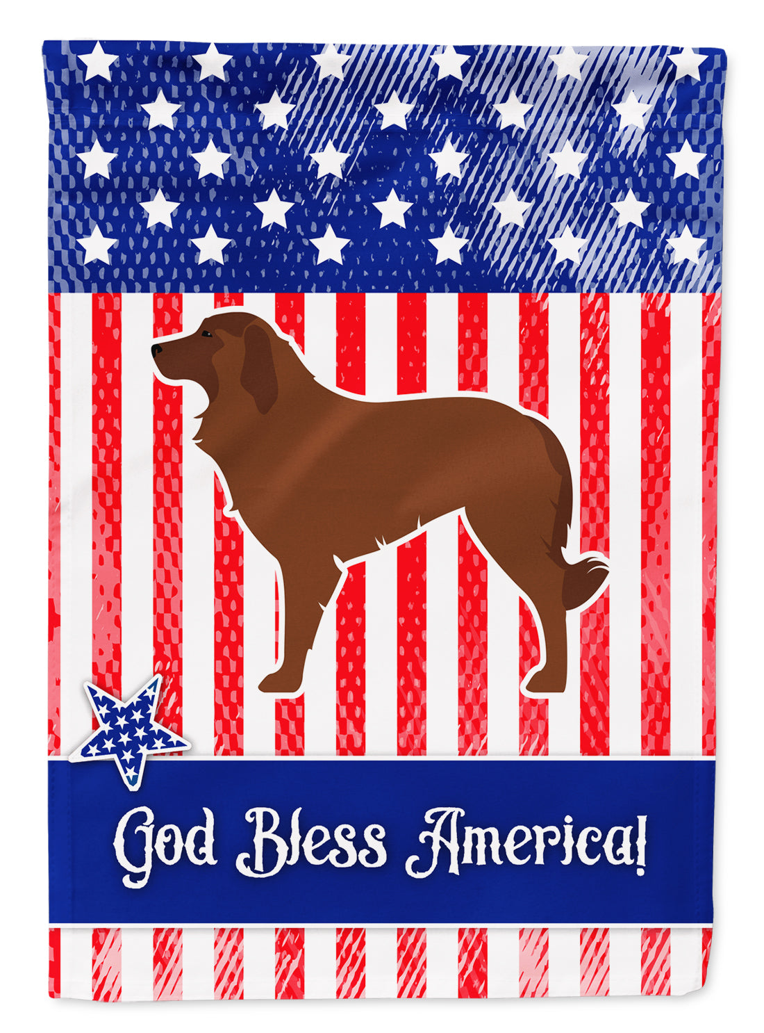 USA Patriotic Portuguese Sheepdog Dog Garden Flag Mailbox Decorative Yard Banner Outside Patio Artwork for Flower Beds, Garden Size, Multicolor