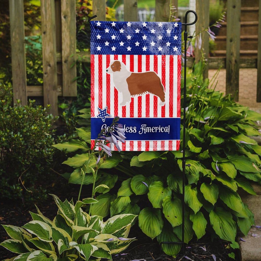 USA Patriotic Australian Shepherd Dog Garden Flag Mailbox Decorative Yard Banner Outside Patio Artwork for Flower Beds, Garden Size, Multicolor