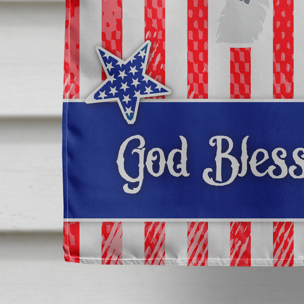 USA Patriotic Lowchen House Flag 28x40 Porch Sleeve Pole Decorative Outside Yard Banner Artwork Wall Hanging, Polyester