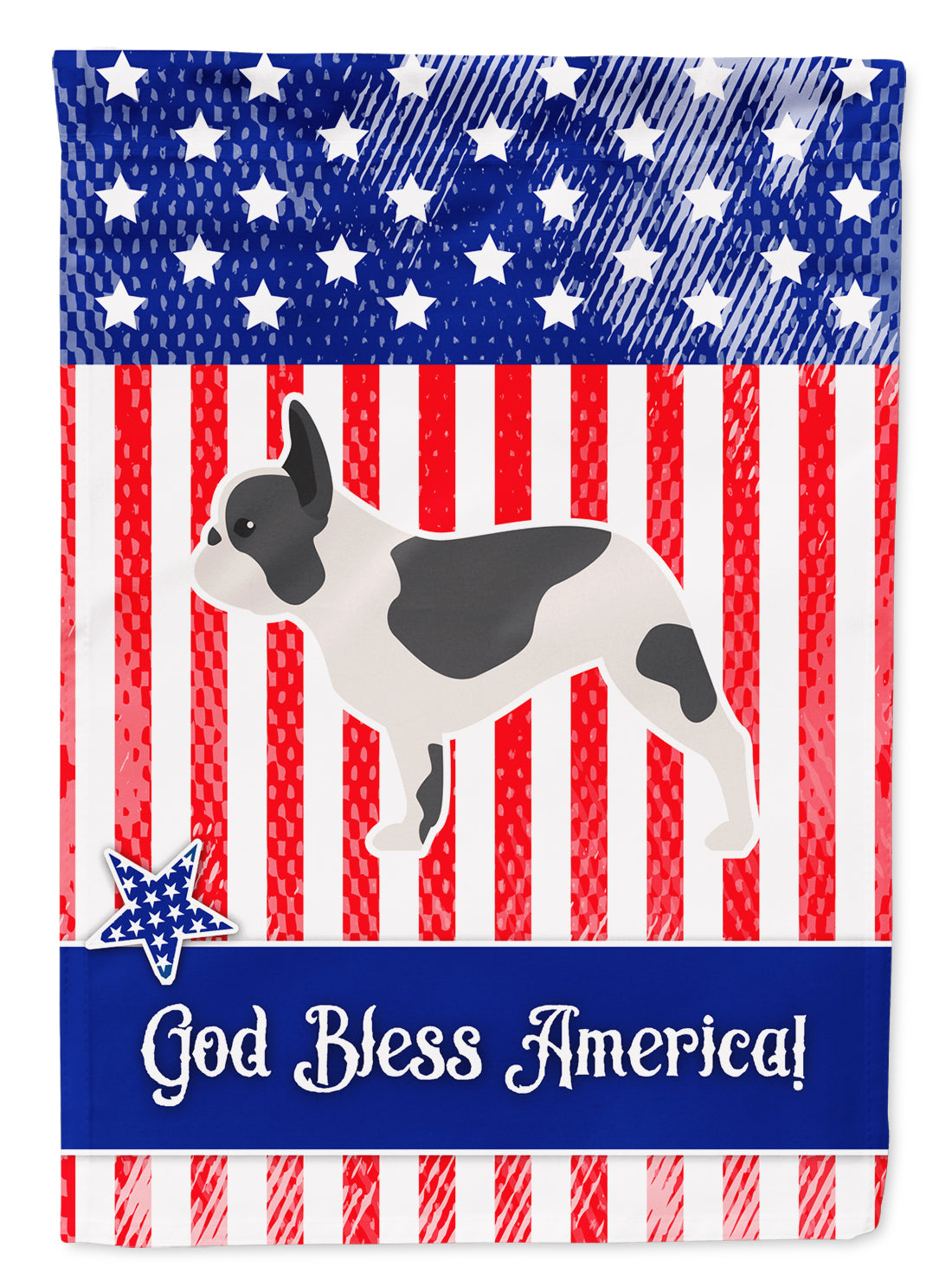USA Patriotic French Bulldog Garden Flag Mailbox Decorative Yard Banner Outside Patio Artwork for Flower Beds, Garden Size, Multicolor