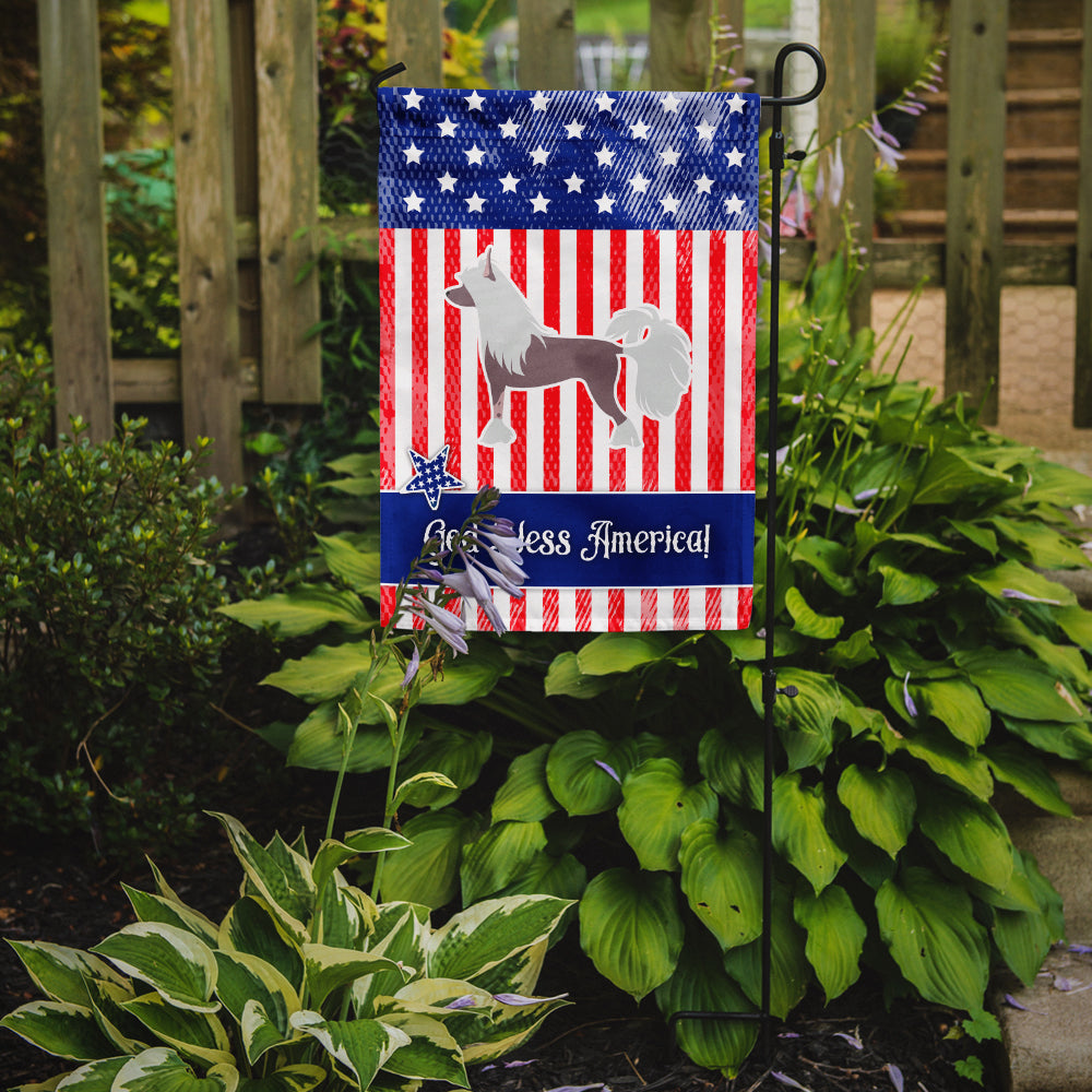 USA Patriotic Chinese Crested Garden Flag Mailbox Decorative Yard Banner Outside Patio Artwork for Flower Beds, Garden Size, Multicolor