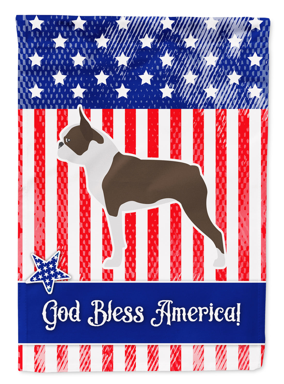 USA Patriotic Boston Terrier Garden Flag Mailbox Decorative Yard Banner Outside Patio Artwork for Flower Beds, Garden Size, Multicolor