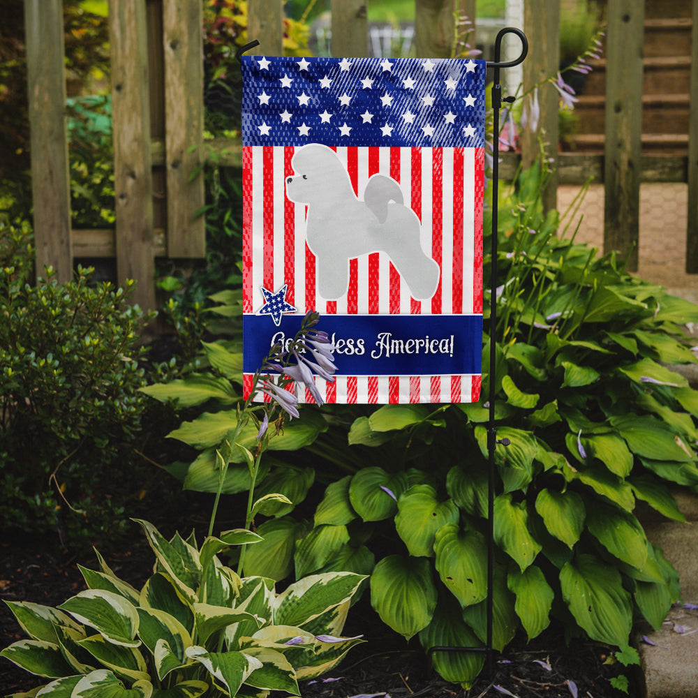 USA Patriotic Bichon Frise Garden Flag Mailbox Decorative Yard Banner Outside Patio Artwork for Flower Beds, Garden Size, Multicolor