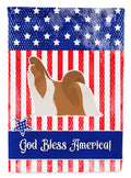 USA Patriotic Shih Tzu Garden Flag Mailbox Decorative Yard Banner Outside Patio Artwork for Flower Beds, Garden Size, Multicolor
