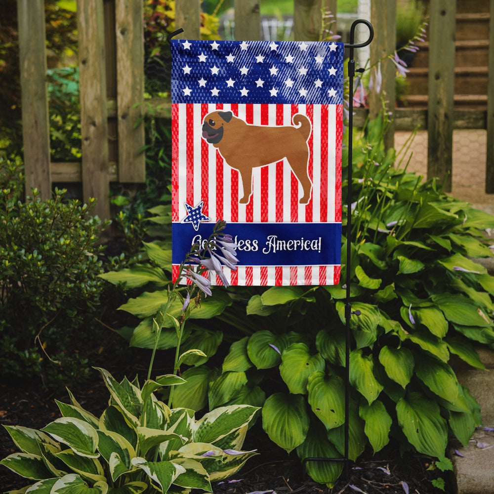 USA Patriotic Pug Garden Flag Mailbox Decorative Yard Banner Outside Patio Artwork for Flower Beds, Garden Size, Multicolor