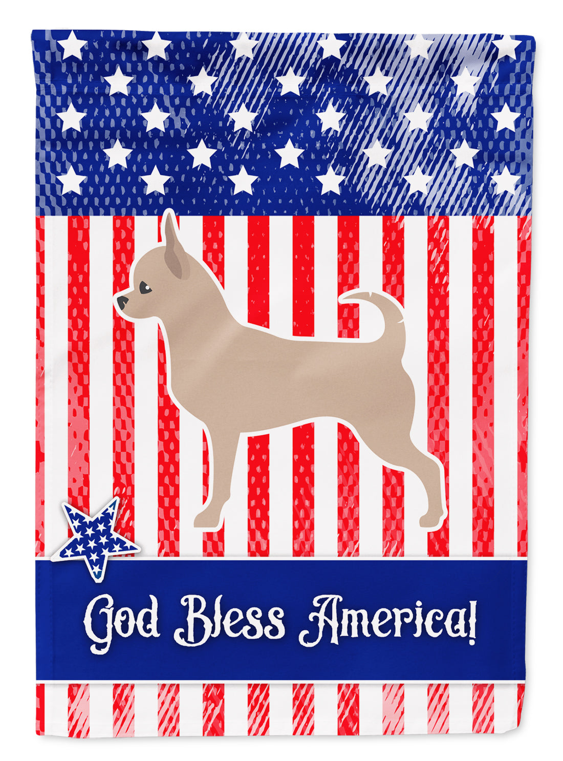 USA Patriotic Chihuahua Garden Flag Mailbox Decorative Yard Banner Outside Patio Artwork for Flower Beds, Garden Size, Multicolor