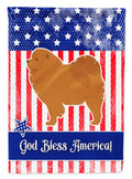 USA Patriotic Chow Chow Garden Flag Mailbox Decorative Yard Banner Outside Patio Artwork for Flower Beds, Garden Size, Multicolor