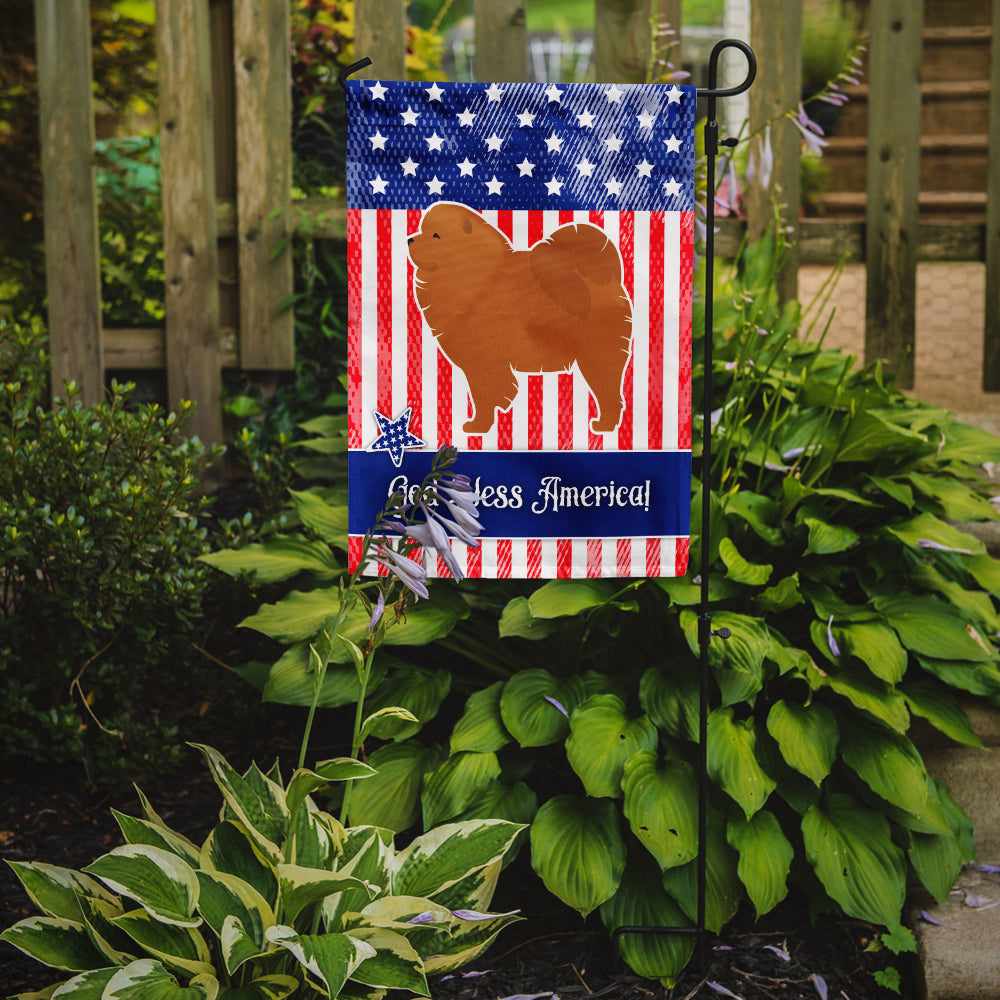 USA Patriotic Chow Chow Garden Flag Mailbox Decorative Yard Banner Outside Patio Artwork for Flower Beds, Garden Size, Multicolor