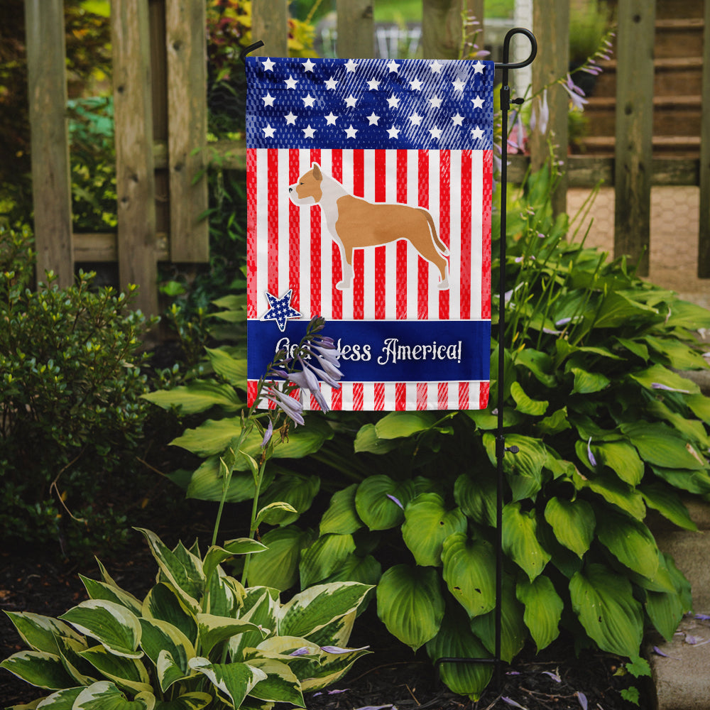 USA Patriotic Staffordshire Bull Terrier Garden Flag Mailbox Decorative Yard Banner Outside Patio Artwork for Flower Beds, Garden Size, Multicolor