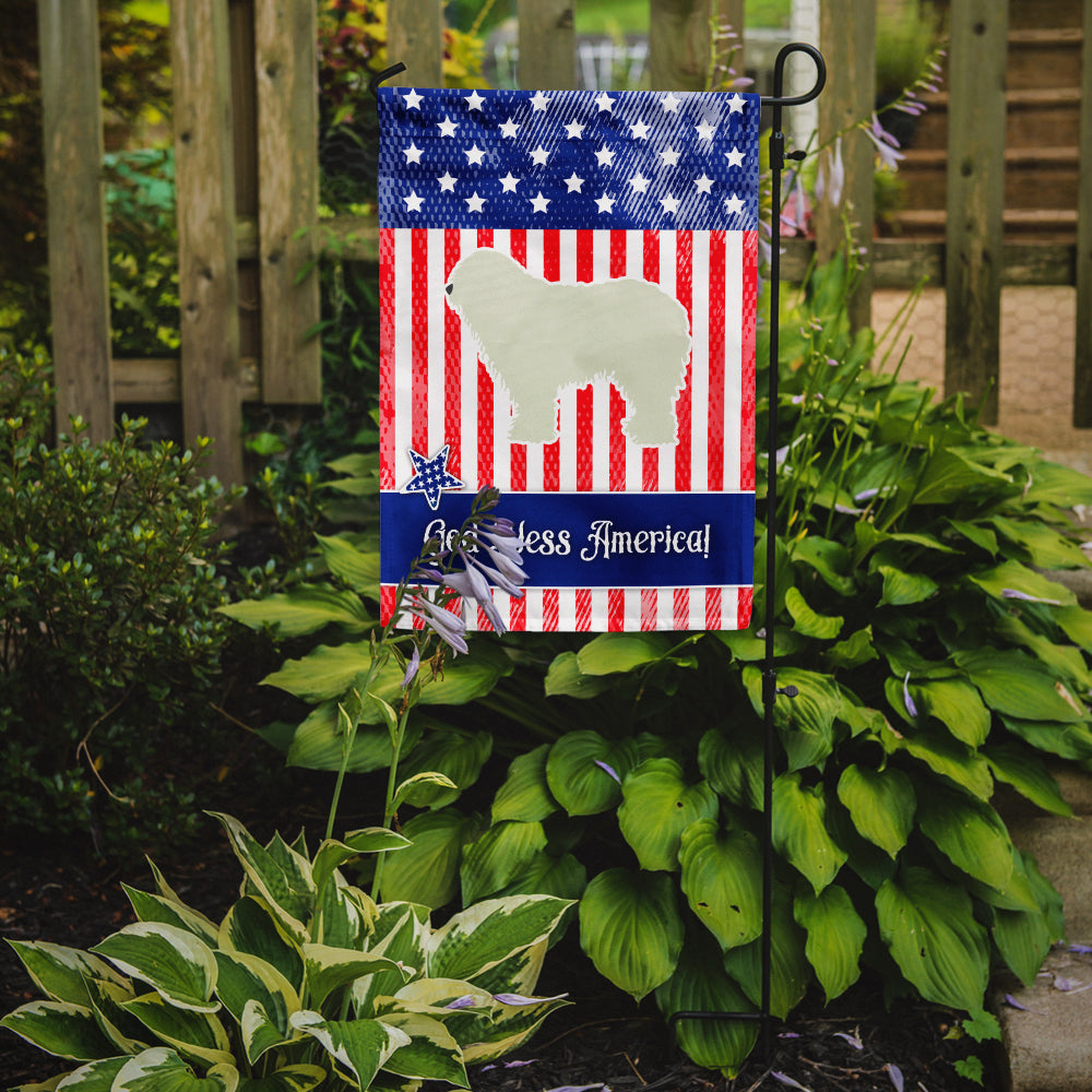 USA Patriotic Komondor Garden Flag Mailbox Decorative Yard Banner Outside Patio Artwork for Flower Beds, Garden Size, Multicolor