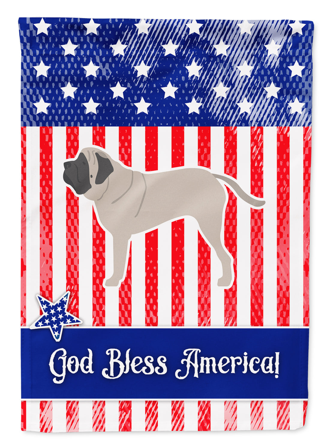 USA Patriotic English Mastiff Garden Flag Mailbox Decorative Yard Banner Outside Patio Artwork for Flower Beds, Garden Size, Multicolor