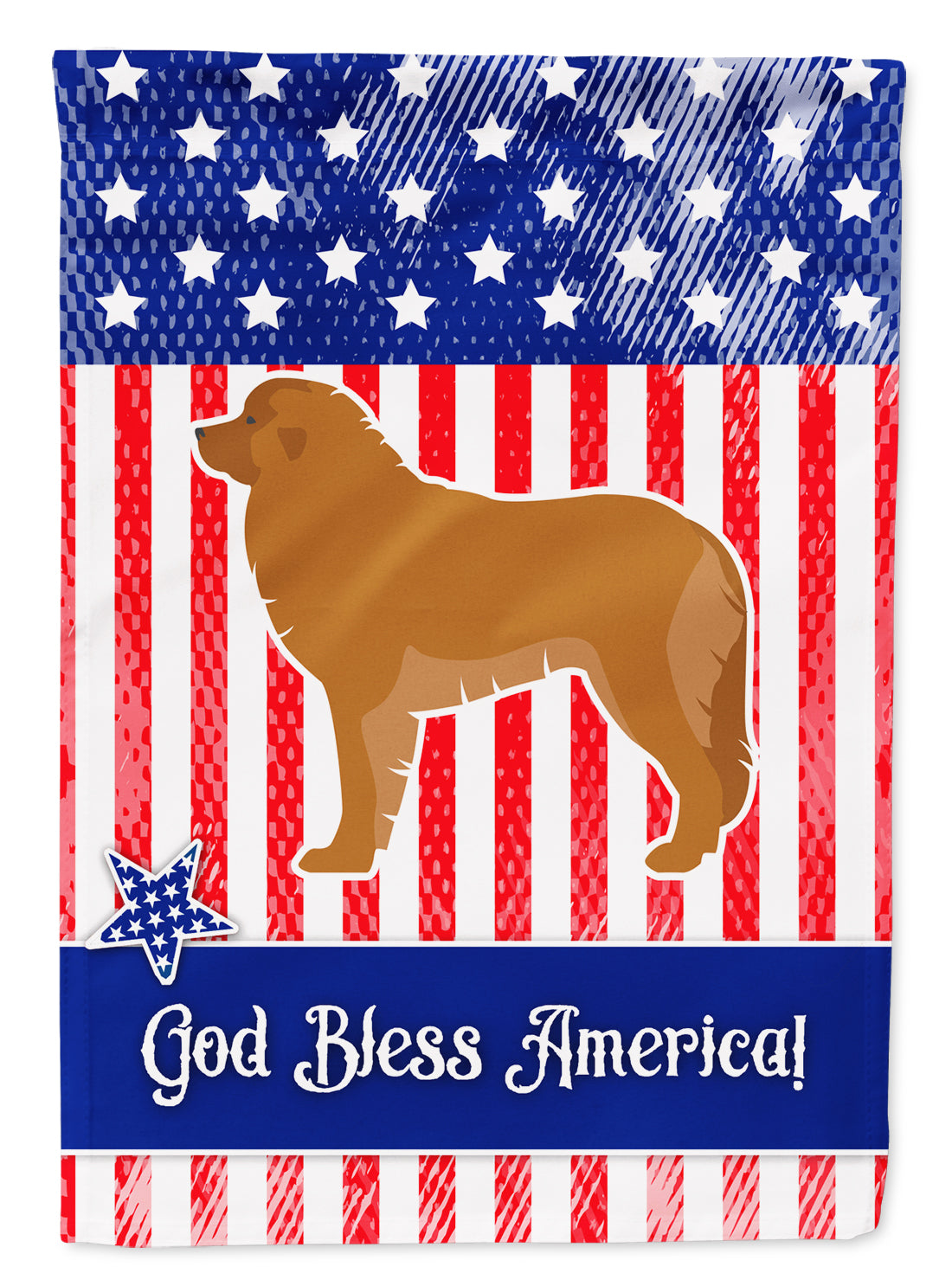 USA Patriotic Leonberger Garden Flag Mailbox Decorative Yard Banner Outside Patio Artwork for Flower Beds, Garden Size, Multicolor
