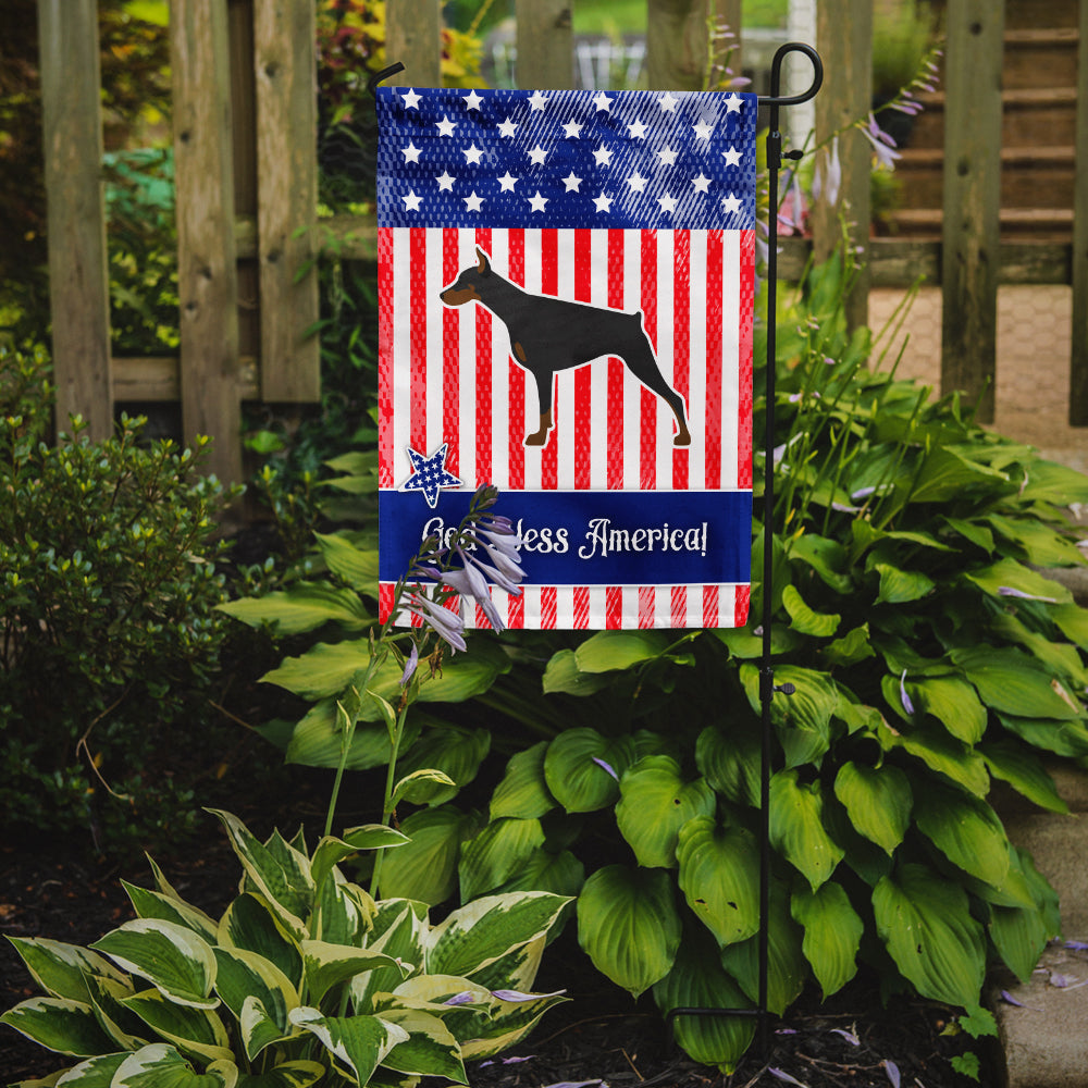 USA Patriotic Doberman Pinscher Garden Flag Mailbox Decorative Yard Banner Outside Patio Artwork for Flower Beds, Garden Size, Multicolor