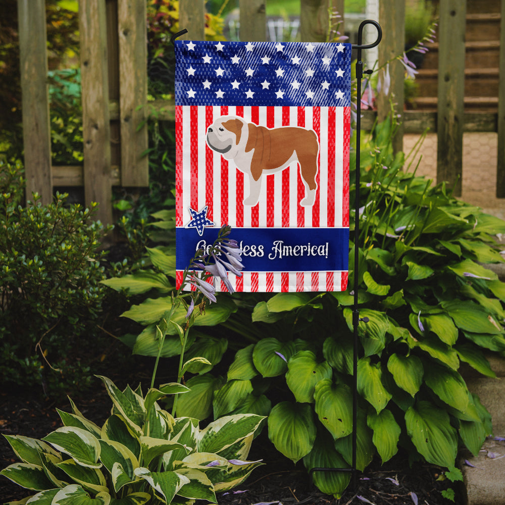 USA Patriotic English Bulldog Garden Flag Mailbox Decorative Yard Banner Outside Patio Artwork for Flower Beds, Garden Size, Multicolor