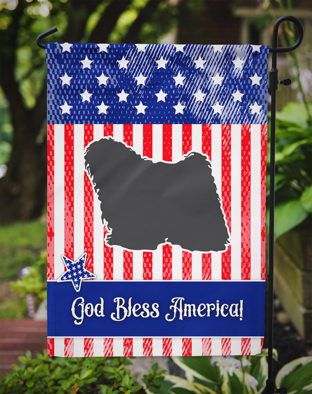 USA Patriotic Puli Garden Flag Mailbox Decorative Yard Banner Outside Patio Artwork for Flower Beds, Garden Size, Multicolor