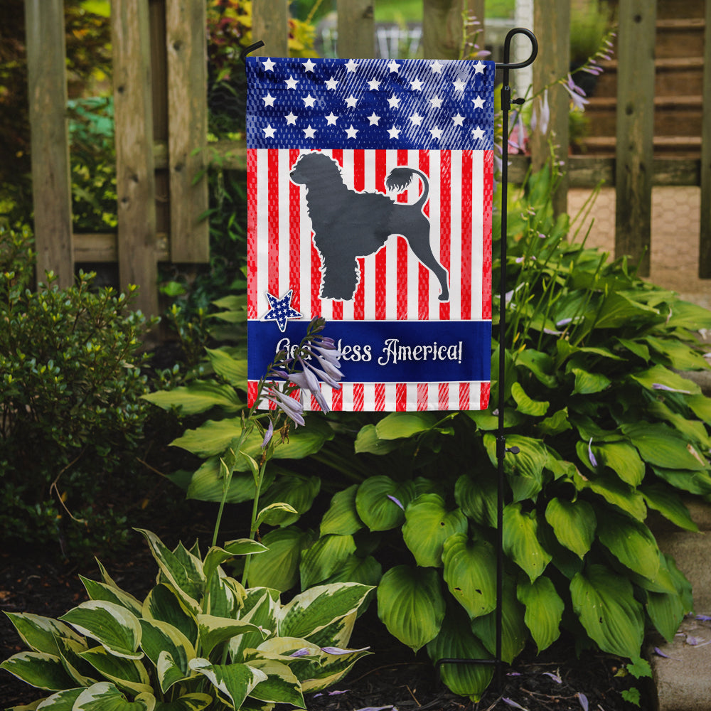 USA Patriotic Portuguese Water Dog Garden Flag Mailbox Decorative Yard Banner Outside Patio Artwork for Flower Beds, Garden Size, Multicolor