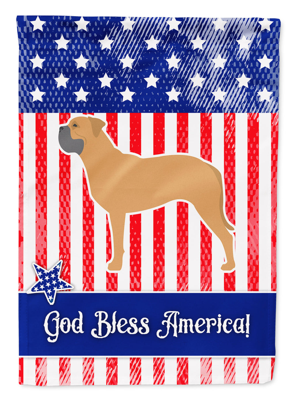 USA Patriotic Bullmastiff Garden Flag Mailbox Decorative Yard Banner Outside Patio Artwork for Flower Beds, Garden Size, Multicolor