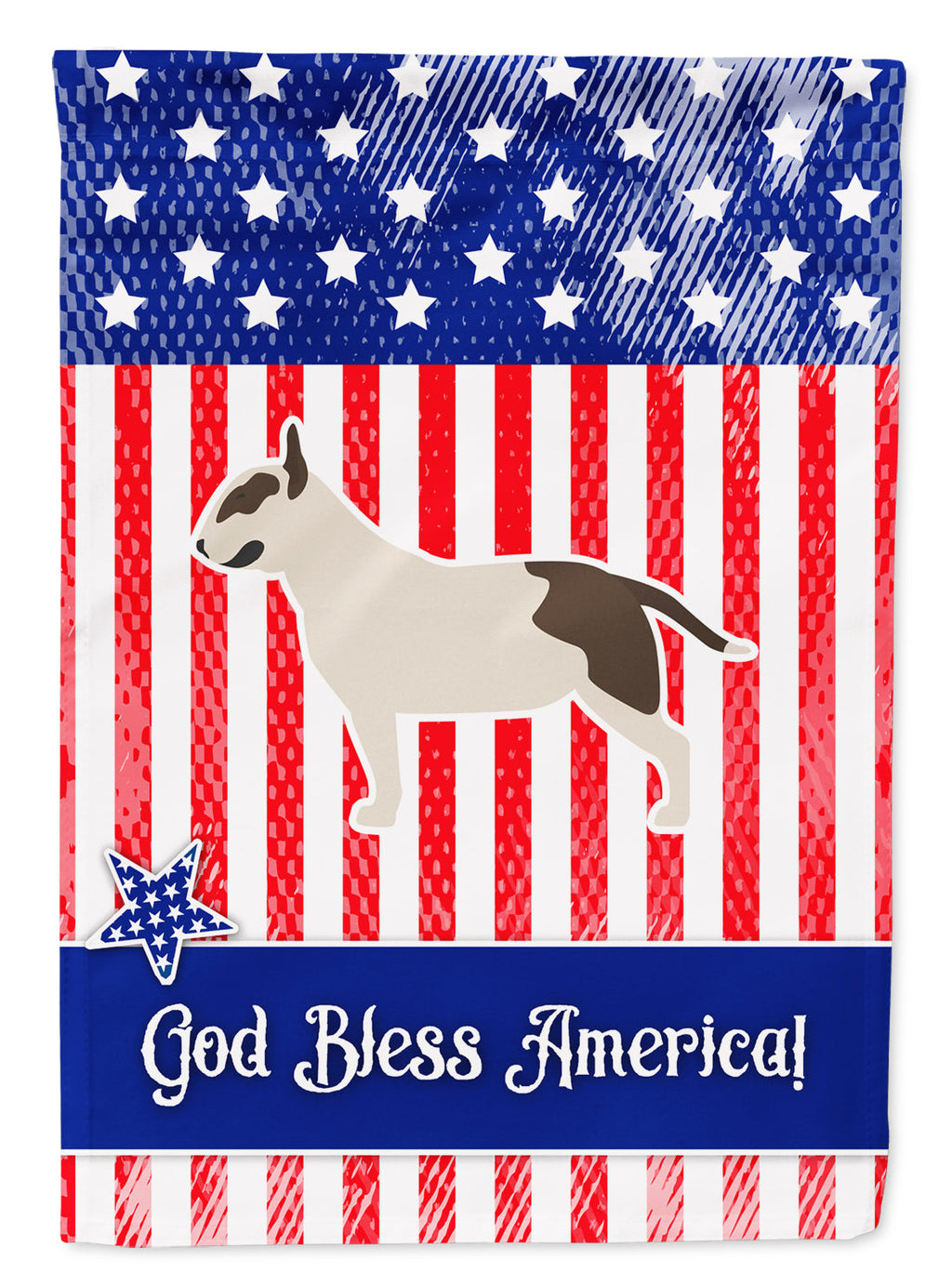 USA Patriotic Bull Terrier Garden Flag Mailbox Decorative Yard Banner Outside Patio Artwork for Flower Beds, Garden Size, Multicolor