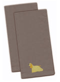 Cocker Spaniel Embroidered Kitchen Towels - Gray Decorative Dish Towels - Set of 2 BB3386GYTWE