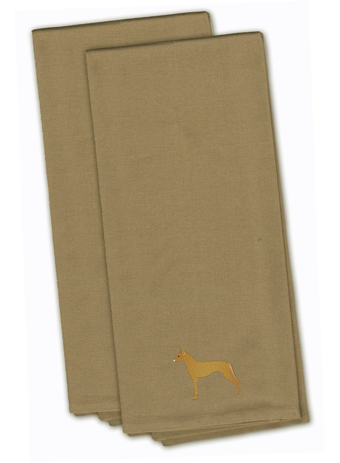 Pharaoh Hound Embroidered Kitchen Towels, Set of 2 - Decorative Dish Towels, Kitchen Linens BB3388TNTWE