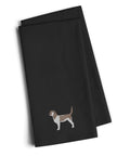 Grand Basset Griffon Vendeen Black Embroidered Towel Set of 2 Decorative Bathroom Guest Hand Towel for Hand, Face, Tea, Dishcloth, 19 X 25, Black