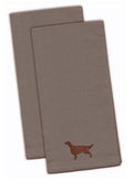 Irish Setter Embroidered Kitchen Towels - Gray Decorative Dish Towels - Set of 2 BB3393GYTWE