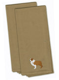 Red Border Collie Embroidered Kitchen Towels, Set of 2 - Decorative Dish Towels, Kitchen Linens BB3422TNTWE
